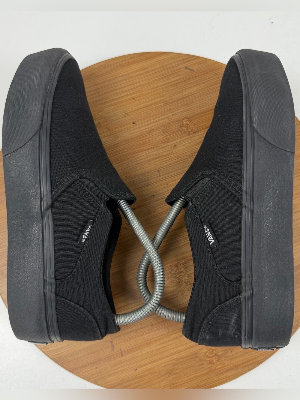 Vans Women’s Classic Asher Slip-On Platform Sneakers in Black - Picture 7 of 9